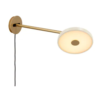 Asteria Wall wall lamp - Long, Pearl white-brass - Umage