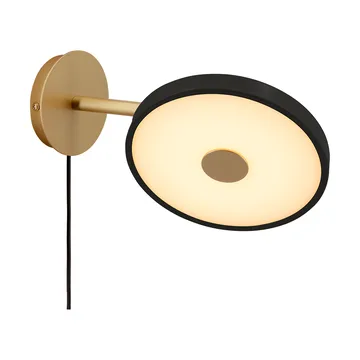 Asteria Wall wall lamp - Short, Black-brass - Umage