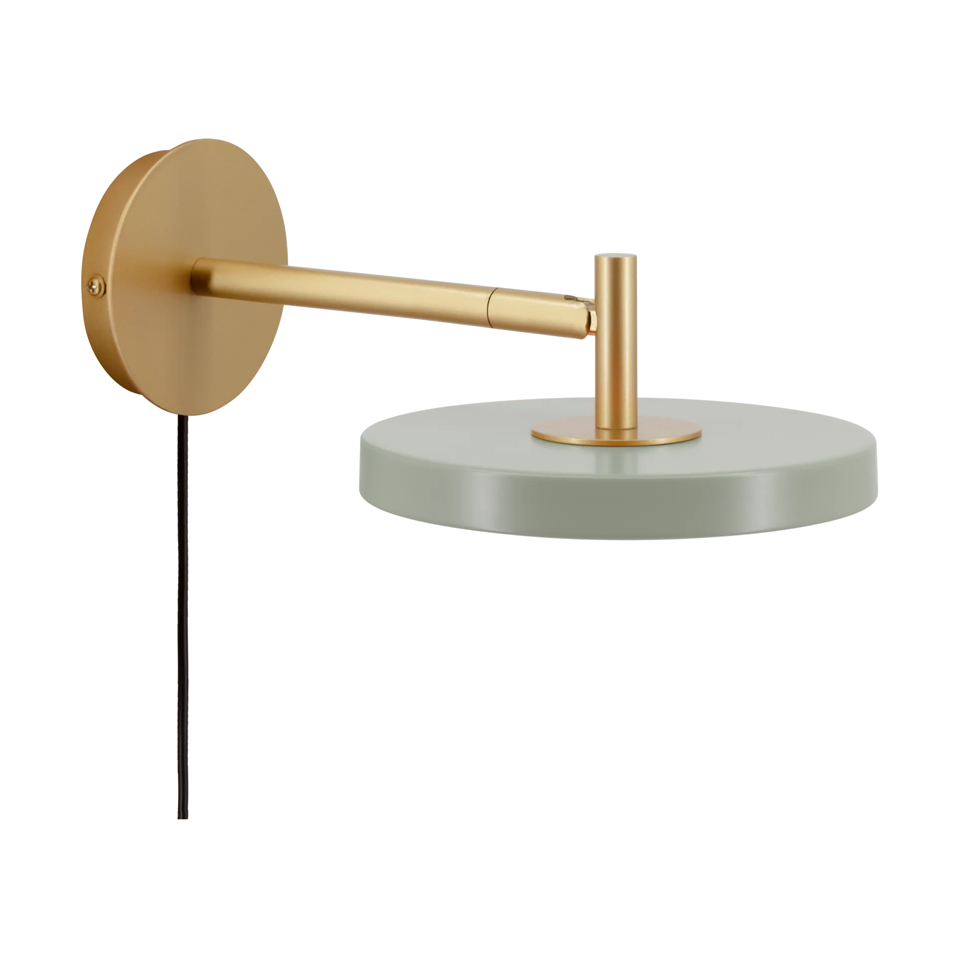 Asteria Wall wall lamp, Short, Nuance olive-brass Umage