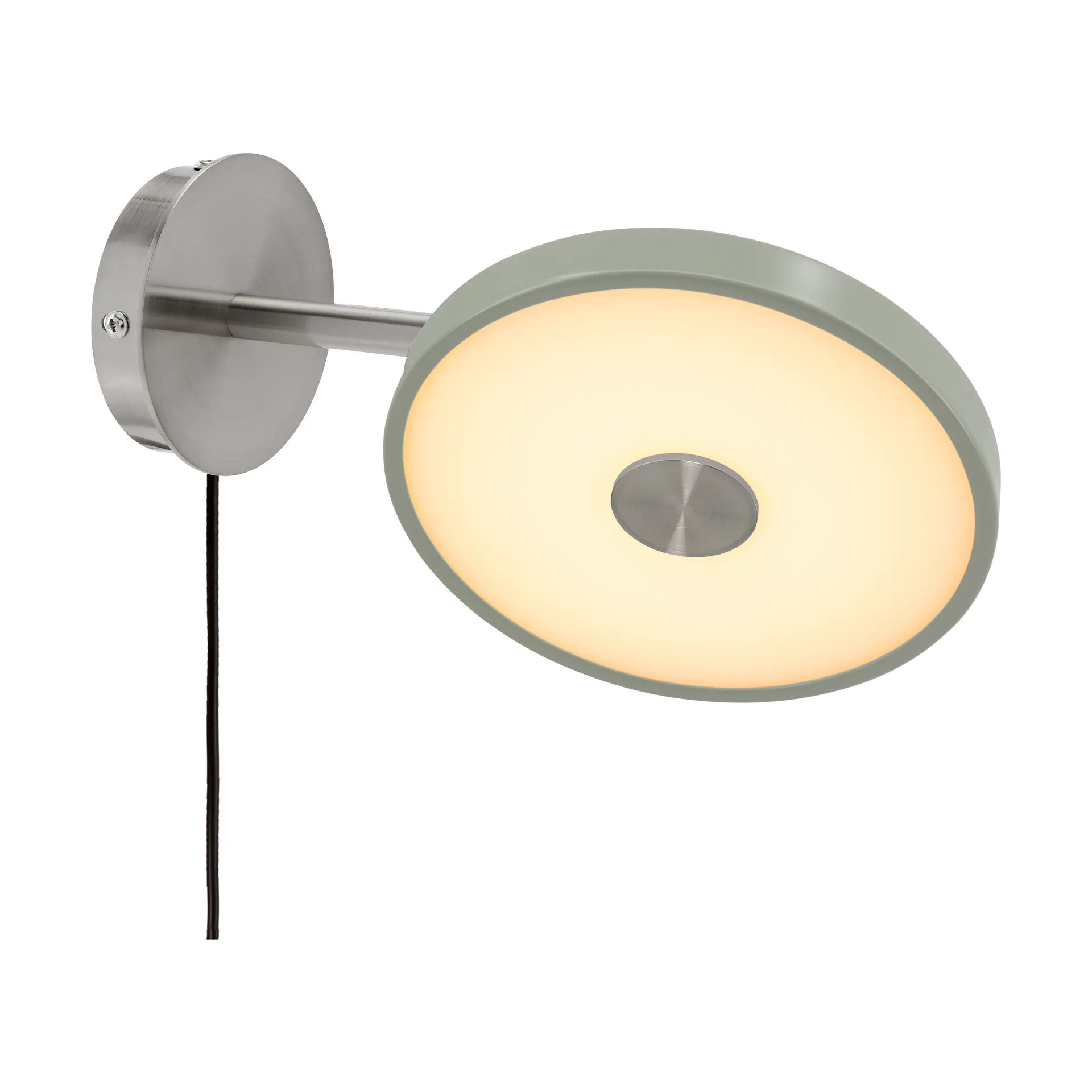 Asteria Wall wall lamp, Short, Nuance olive-chrome Umage