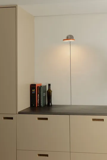 Asteria Wall wall lamp - Short, Nuance orange-chrome - Umage