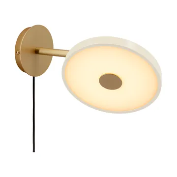 Asteria Wall wall lamp - Short, Pearl white-brass - Umage