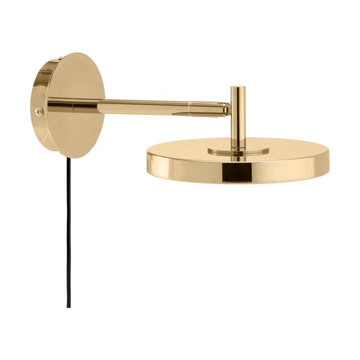 Asteria Wall wall lamp - Short, Polished brass - Umage