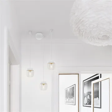 Cannonball ceiling cup with 3 cords - white - Umage
