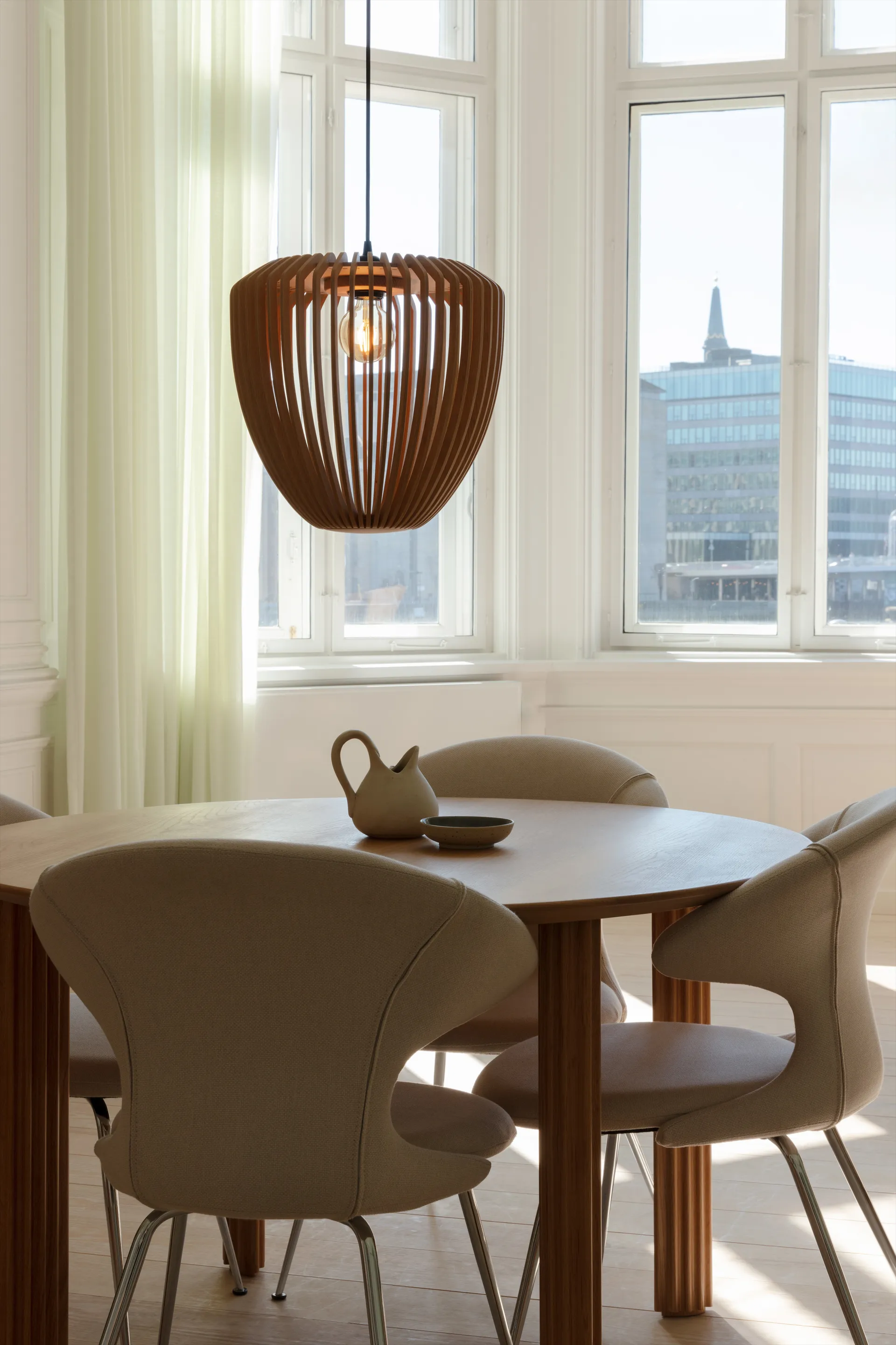 Clava Pendant Wood Ø38 cm, Oak Umage