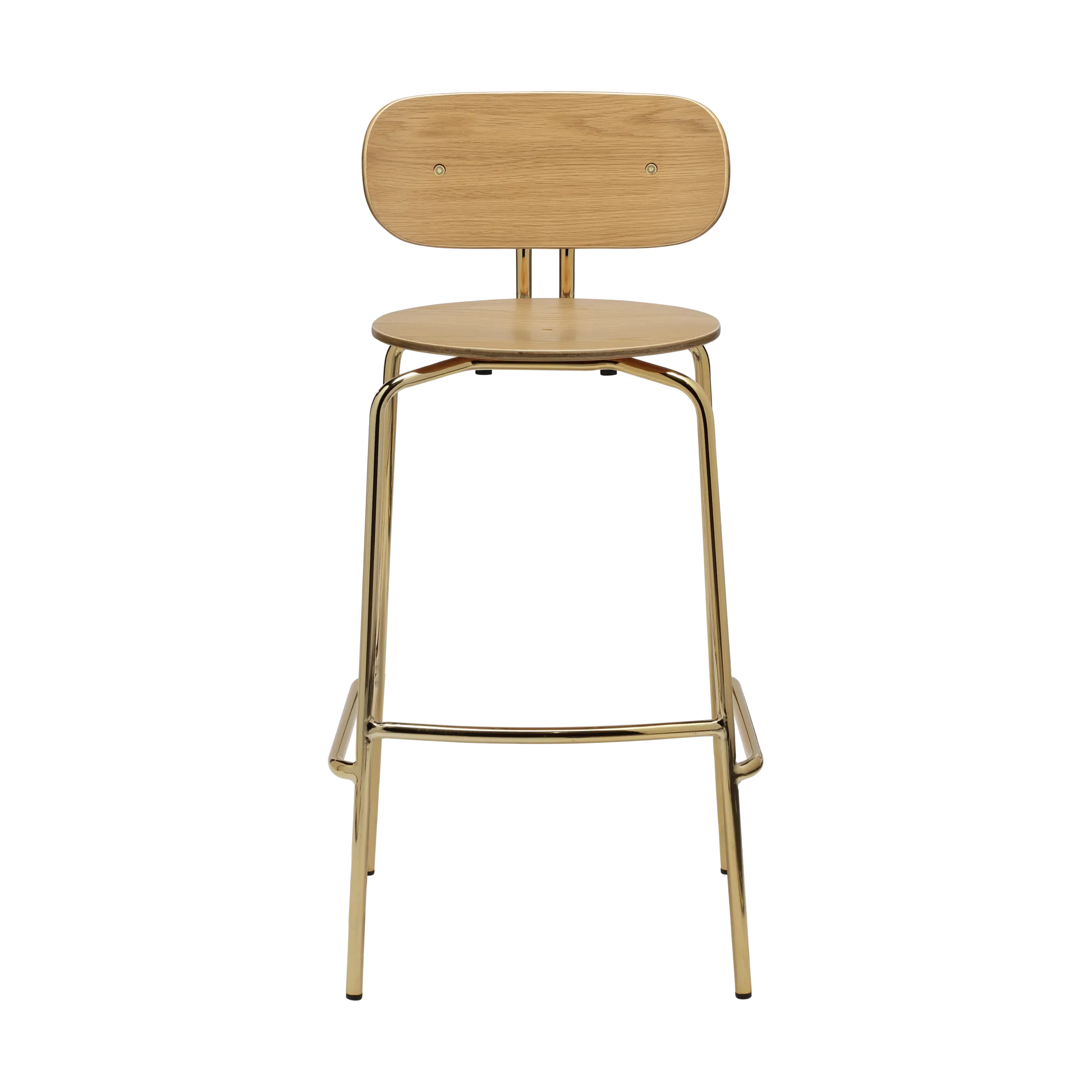 Curious bar stool 75 cm, Oak-brass Umage