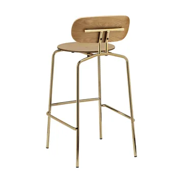Curious bar stool 75 cm - Oak-brass - Umage