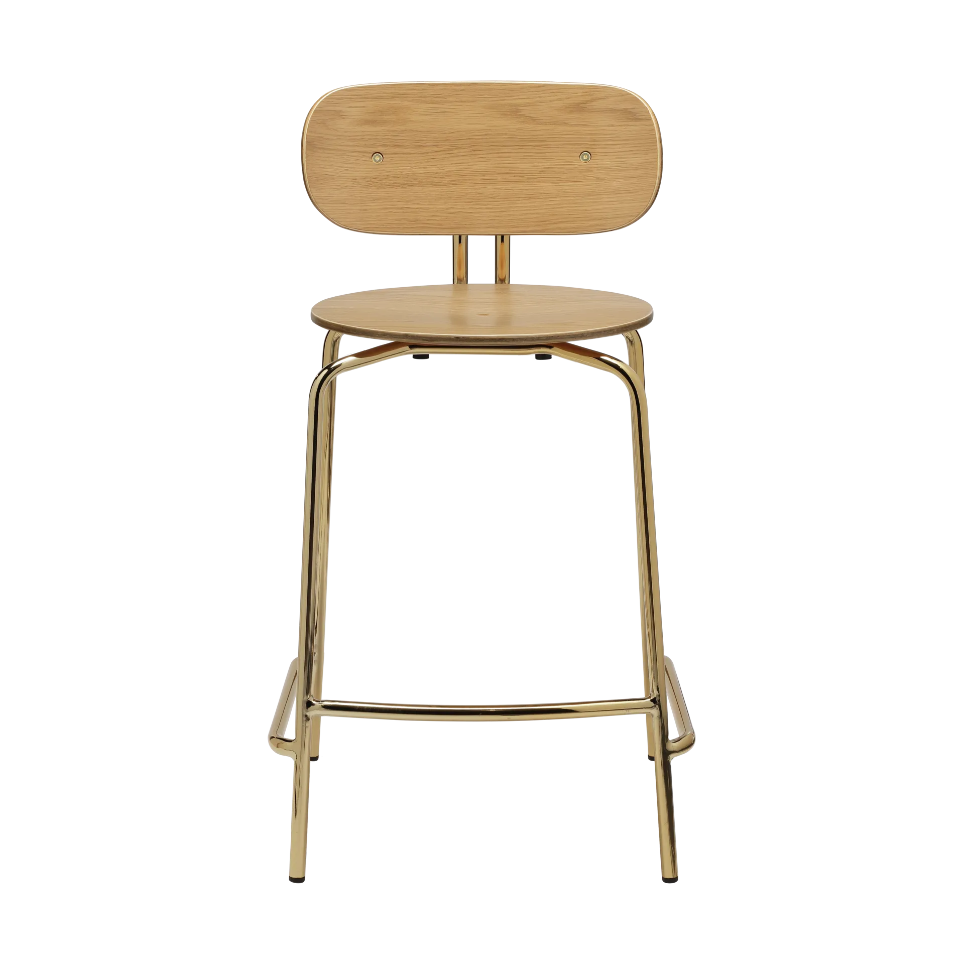 Curious barstool 65 cm, Oak-brass Umage