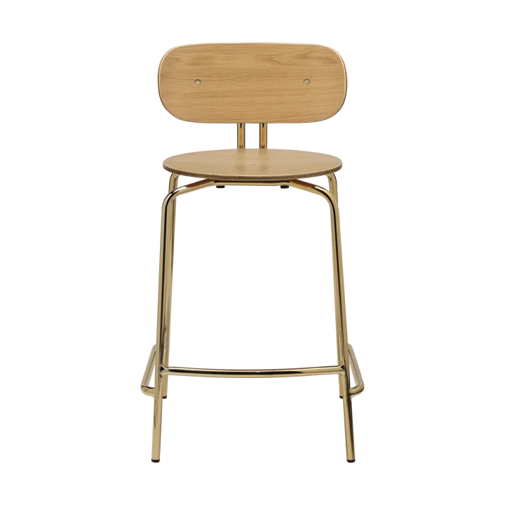 Curious barstool 65 cm - Oak-brass - Umage