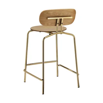 Curious barstool 65 cm - Oak-brass - Umage
