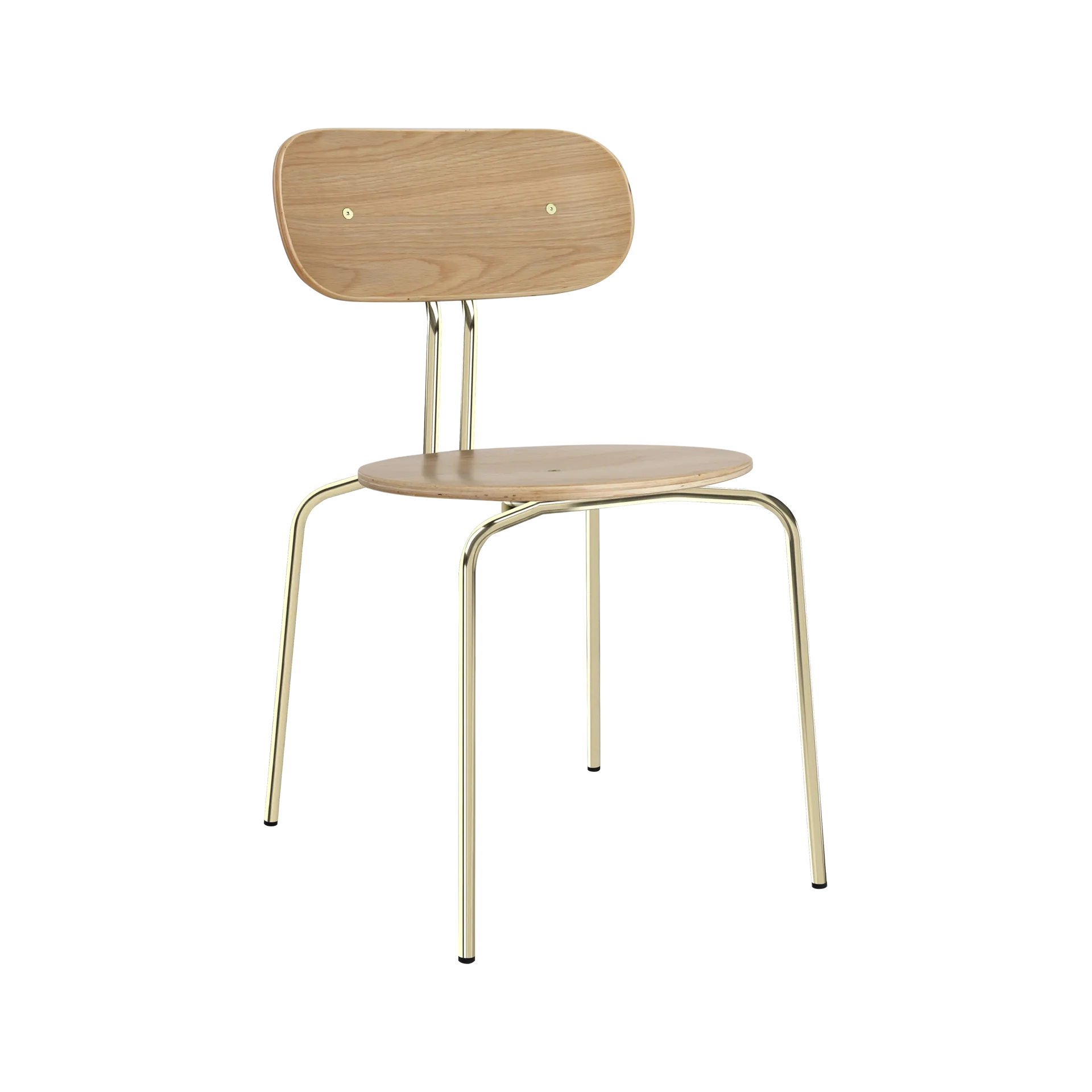 Curious chair, Oak-brass legs Umage