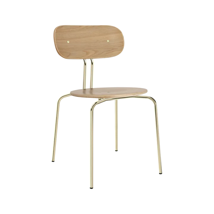 Curious chair - Oak-brass legs - Umage