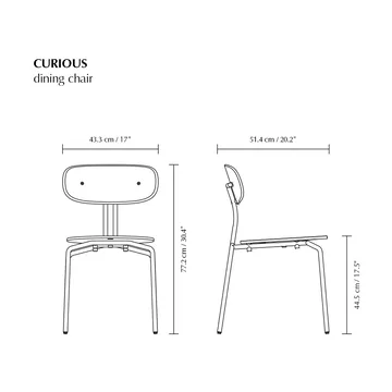 Curious chair - Smoked oak-black legs - Umage