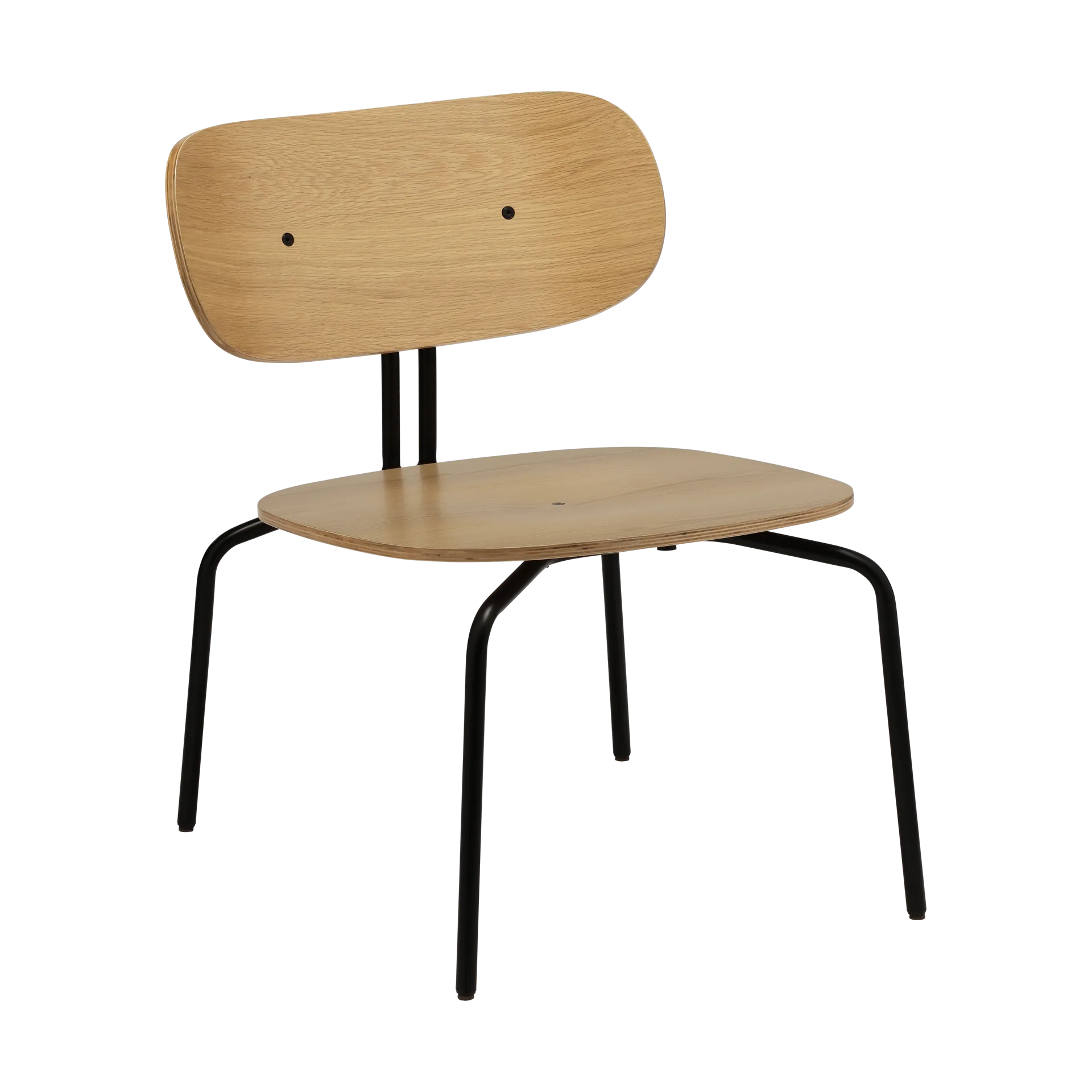 Curious lounge chair, Oak-black Umage