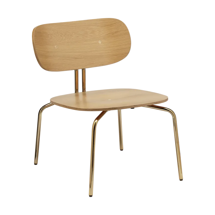 Curious lounge chair - Oak-brass - Umage