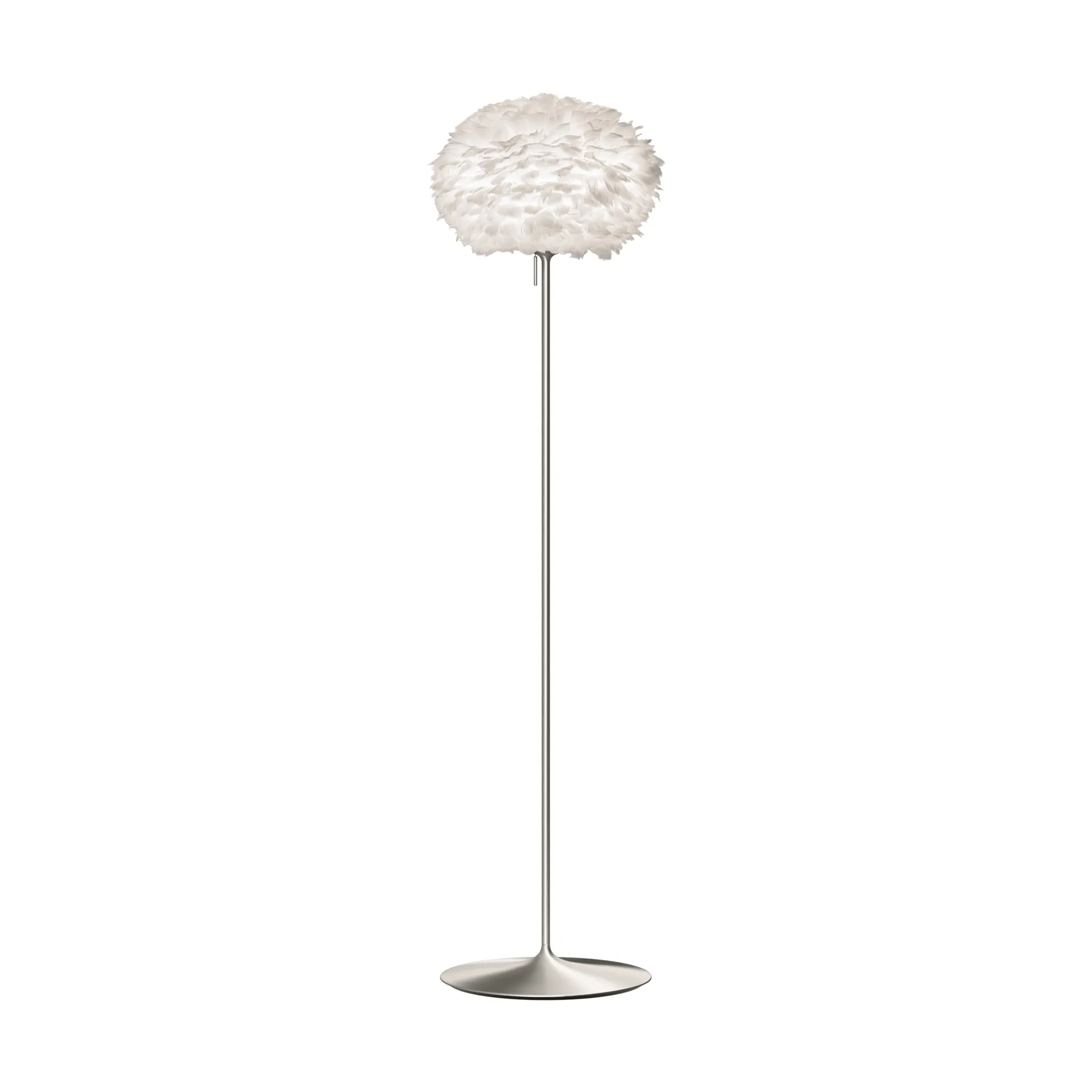 Eos floor lamp medium, White-brushed steel Umage