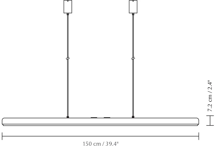 Hazel Branch 1.5m pendant, White-brass Umage