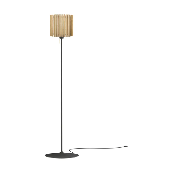 Komorebi floor lamp medium - Circle oak-black - Umage