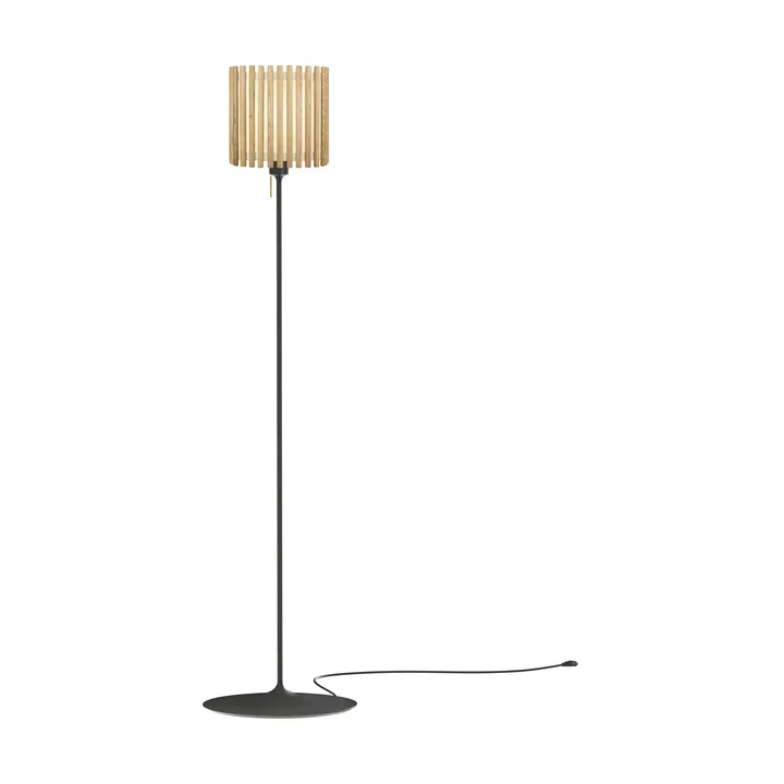 Komorebi floor lamp medium - Square oak-Black - Umage