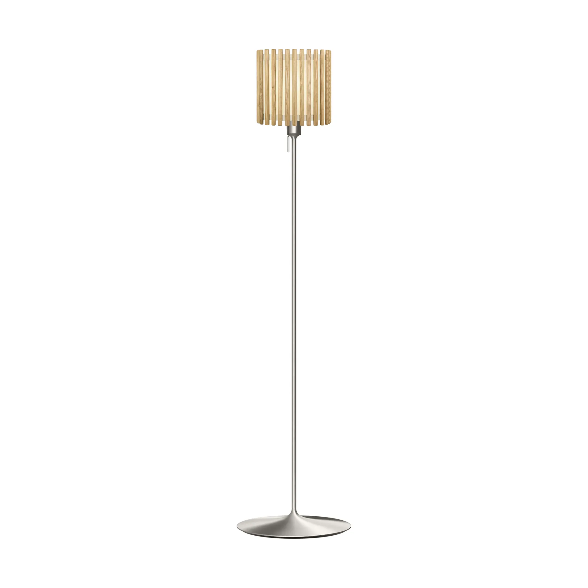 Komorebi floor lamp medium, Square oak-Brushed steel Umage