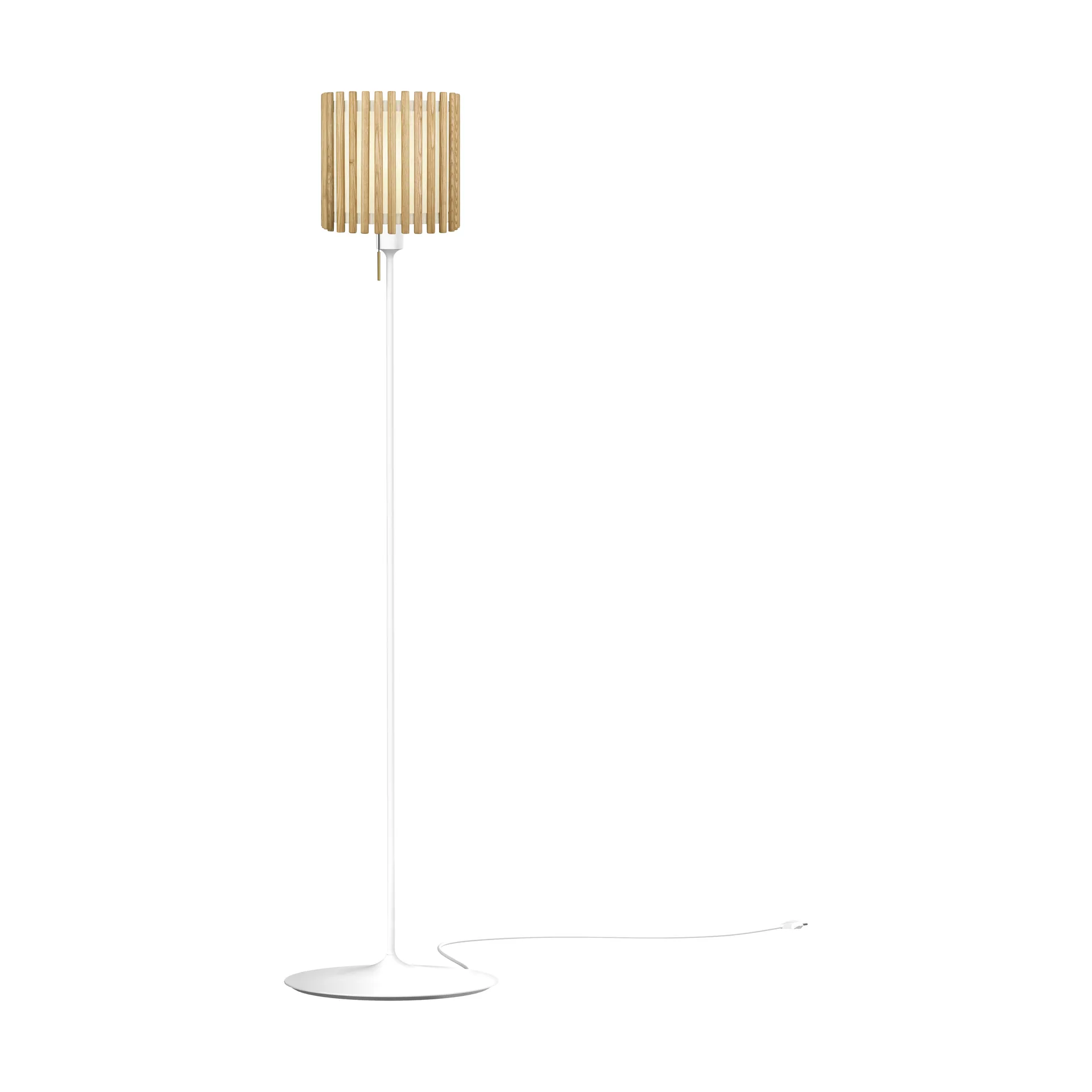 Komorebi floor lamp medium, Square oak-White Umage
