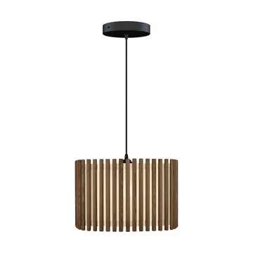 Komorebi pendant large - Square dark oak-Black - Umage