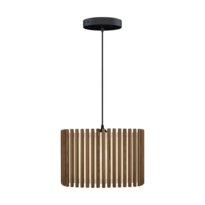 Komorebi pendant large - Square dark oak-Black - Umage
