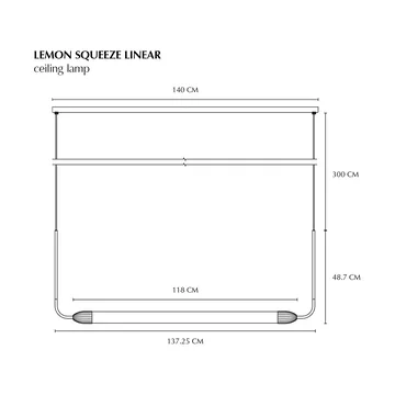 Lemon Squeeze linear pendant - Brass - Umage