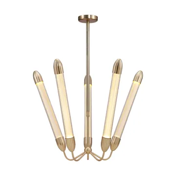 Lemon Squeeze Penta long ceiling lamp - Plated brass - Umage