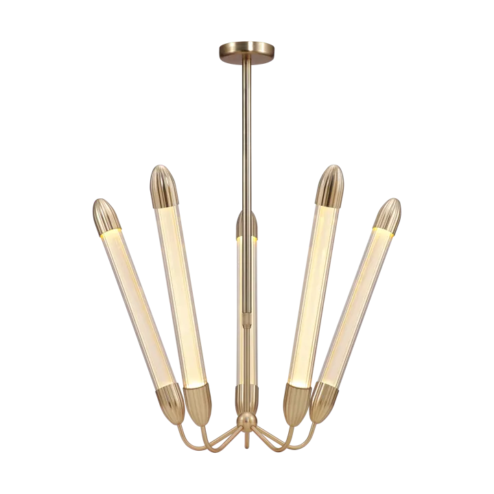 Lemon Squeeze Penta long ceiling lamp - Plated brass - Umage