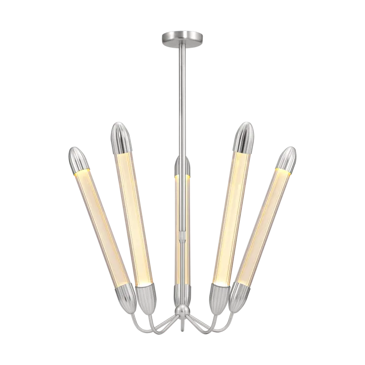Lemon Squeeze Penta long ceiling lamp - Polished steel - Umage