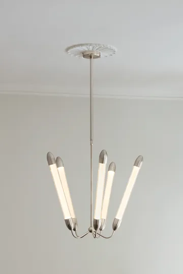 Lemon Squeeze Penta long ceiling lamp - Polished steel - Umage