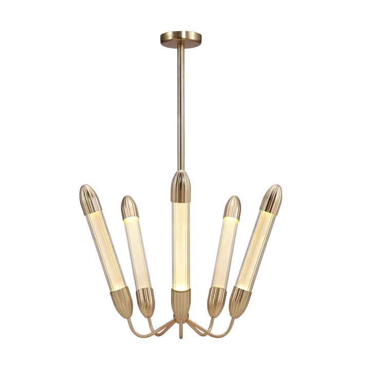 Lemon Squeeze Penta short ceiling lamp - Plated brass - Umage