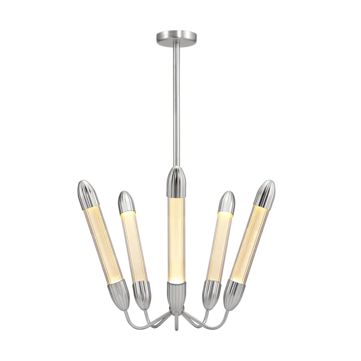 Lemon Squeeze Penta short ceiling lamp - Polished steel - Umage