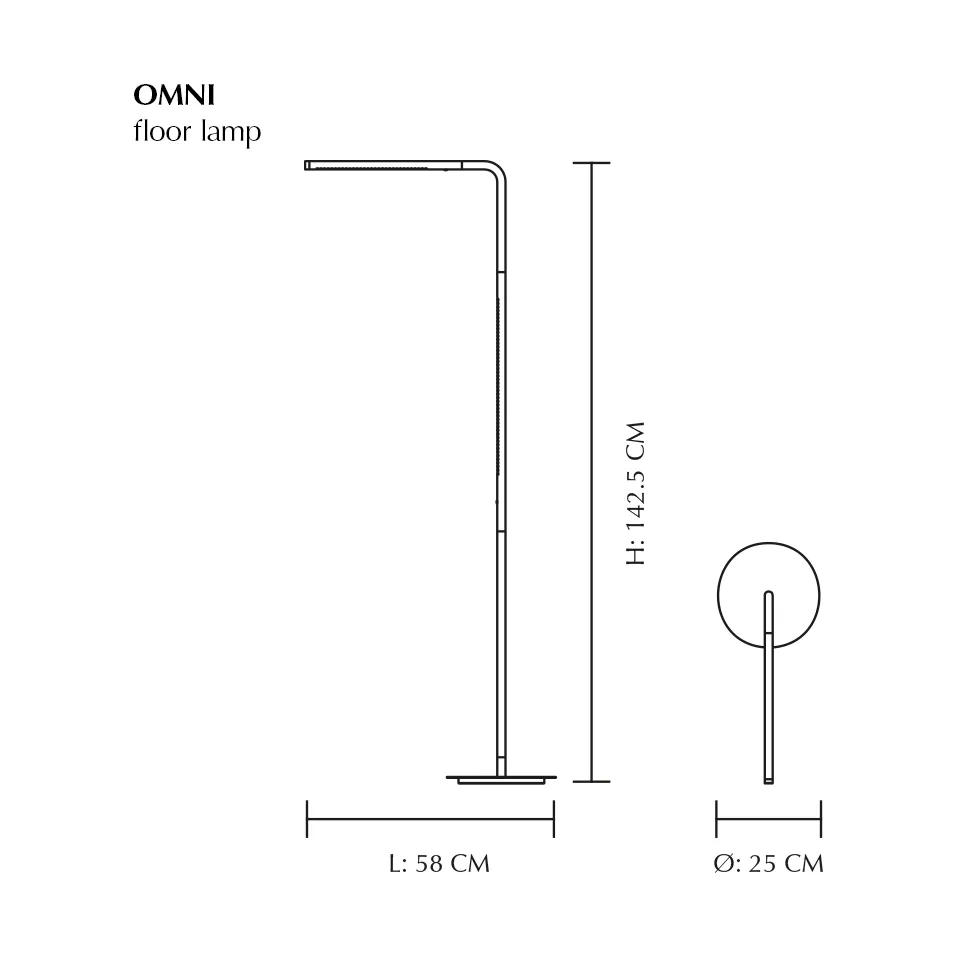 Omni floor lamp, Brass Umage