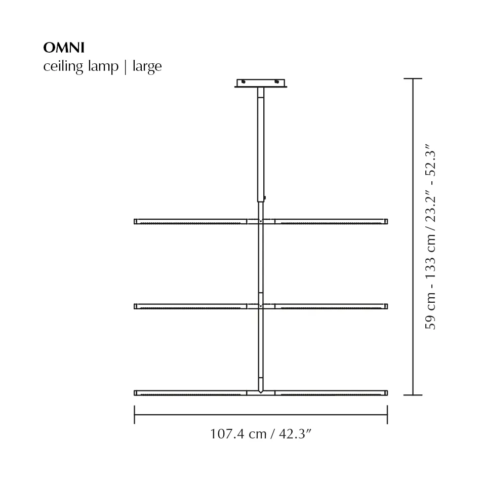 Omni pendant ceiling lamp large, Brass Umage
