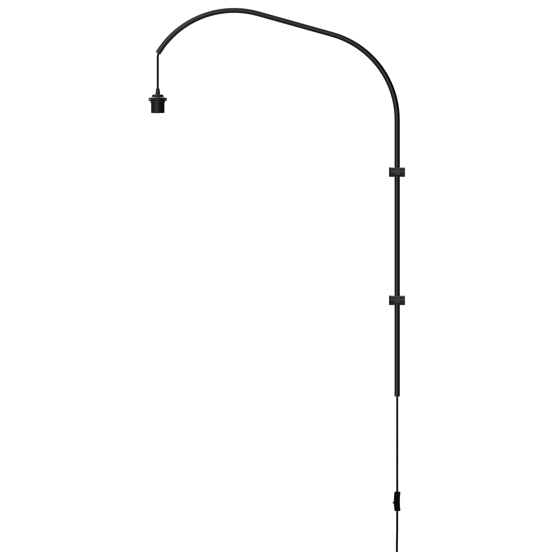 Willow wall hanger for lamp single, black Umage