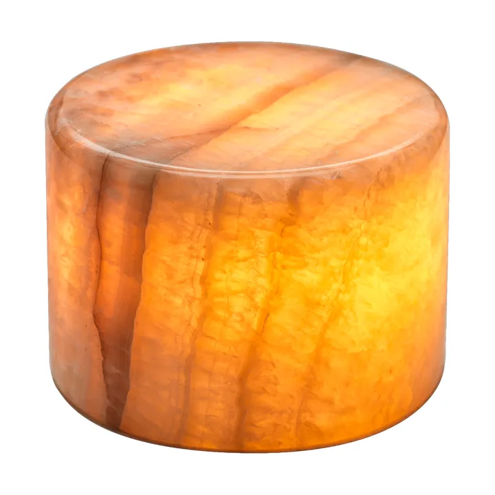 Marble table candle - Beige gloss, Ø8x6 cm - Unison