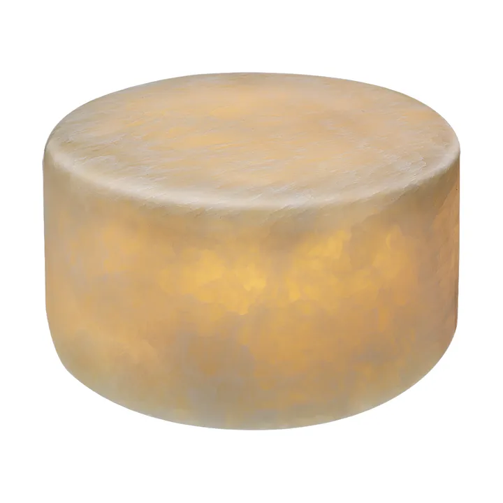 Marble table candle - Beige silk matte, Ø8x4 cm - Unison