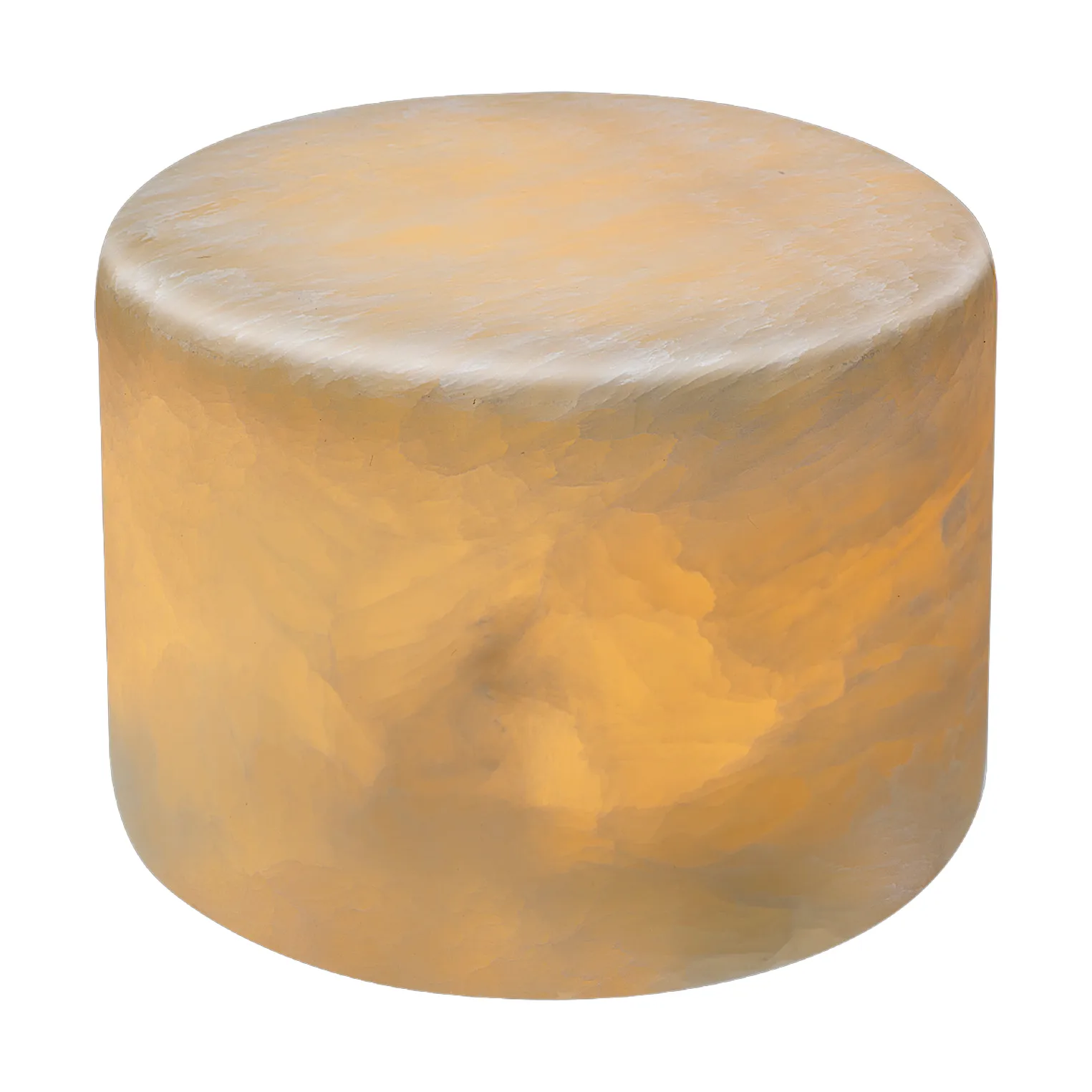 Marble table candle, Beige silk matte, Ø8x6 cm Unison