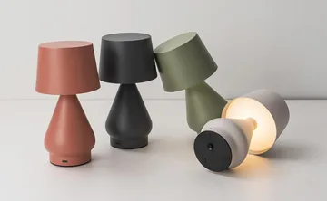 No cable portable table lamp - Graphite, Ø12.3x23.5 cm - Unison