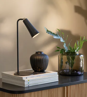 No Cable rechargeable desk lamp - Black, Ø11.7x34.8 cm - Unison