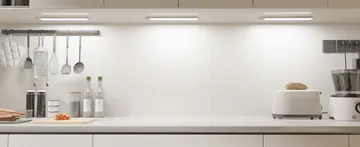 Rechargeable display cabinet/base cabinet lighting - White, 20x4x1.5 cm - Unison