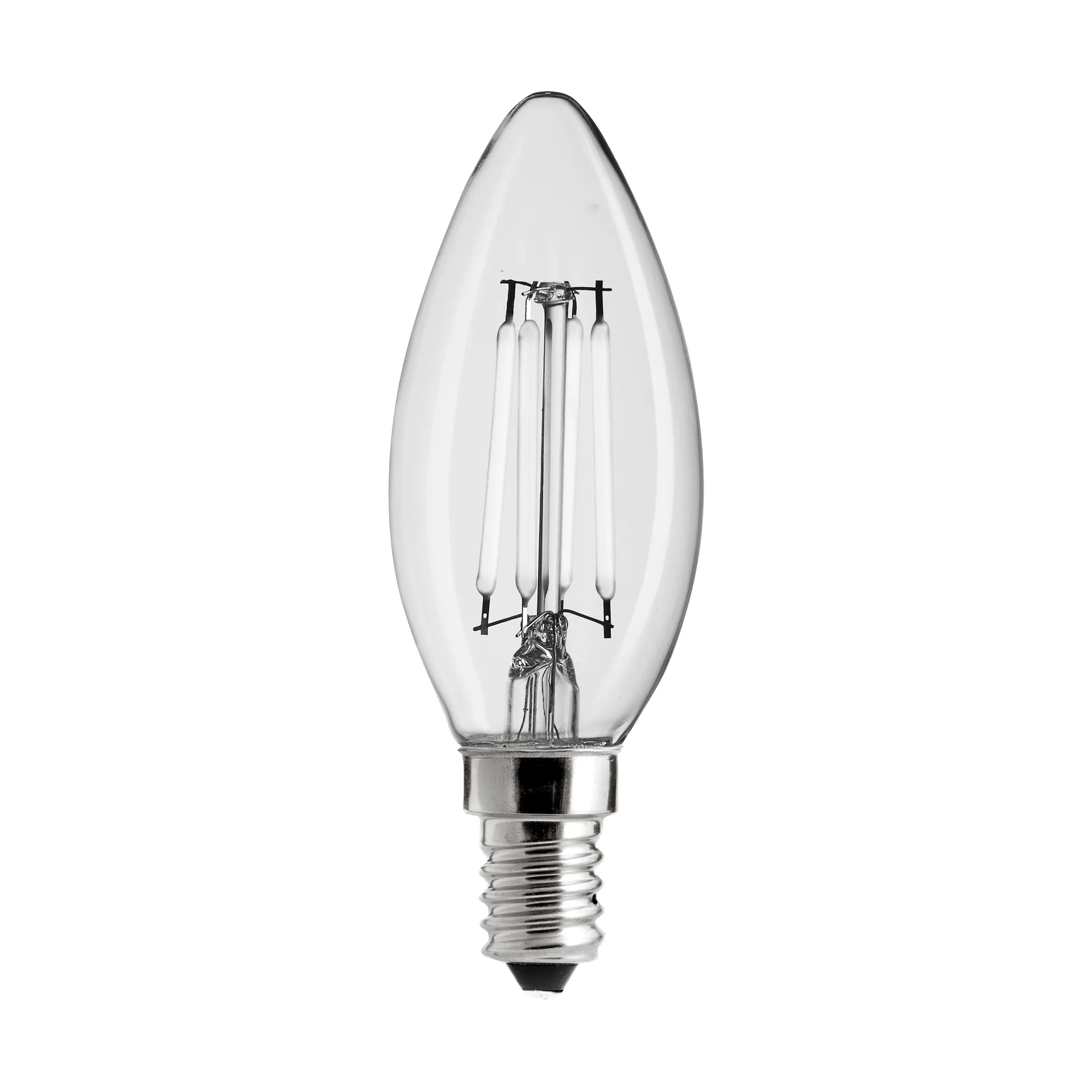 Uni-white taper candle clear dimmable light source E14, 2700K 165lm 2W Unison