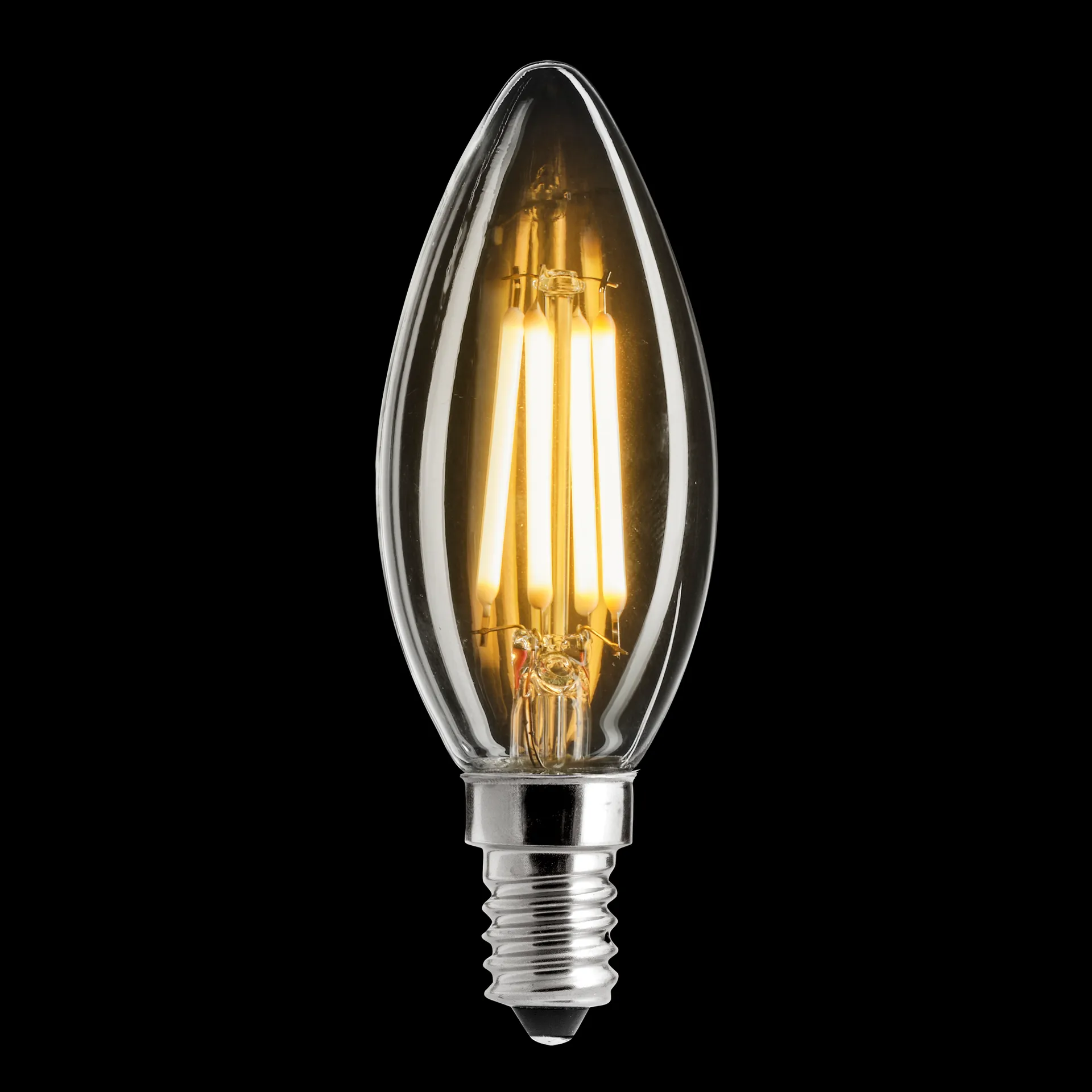 Uni-white taper candle clear dimmable light source E14, 2700K 165lm 2W Unison