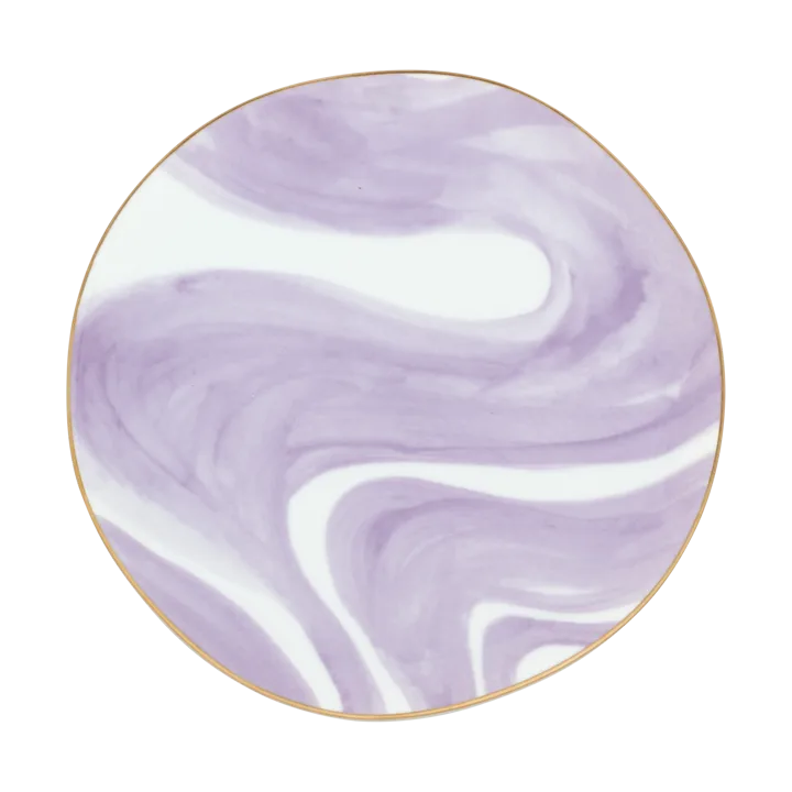 Good Morning plate 17 cm white - Valuri violet - URBAN NATURE CULTURE