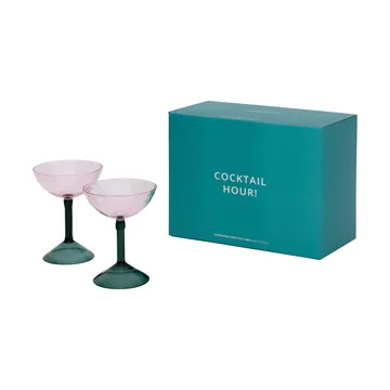 Urban Nature Culture gift set coupe glasses 2-pack - Pink - URBAN NATURE CULTURE