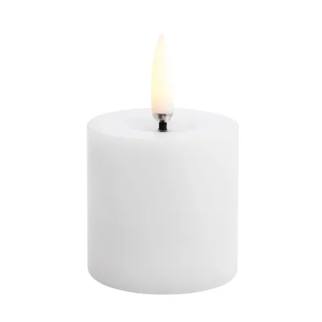 Uyuni LED Block Candle melted, White, Ø5x4.5 cm Uyuni Lighting