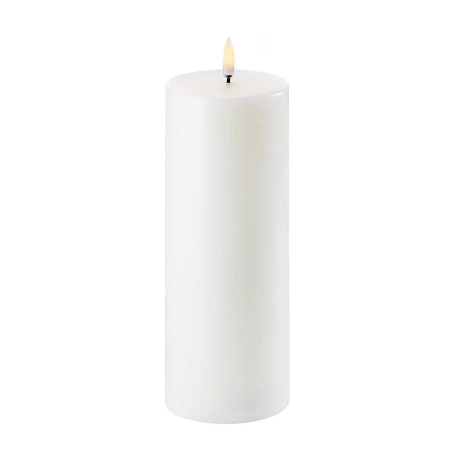 Uyuni LED Block candle white Ø7.8 cm, 20.3 cm Uyuni Lighting