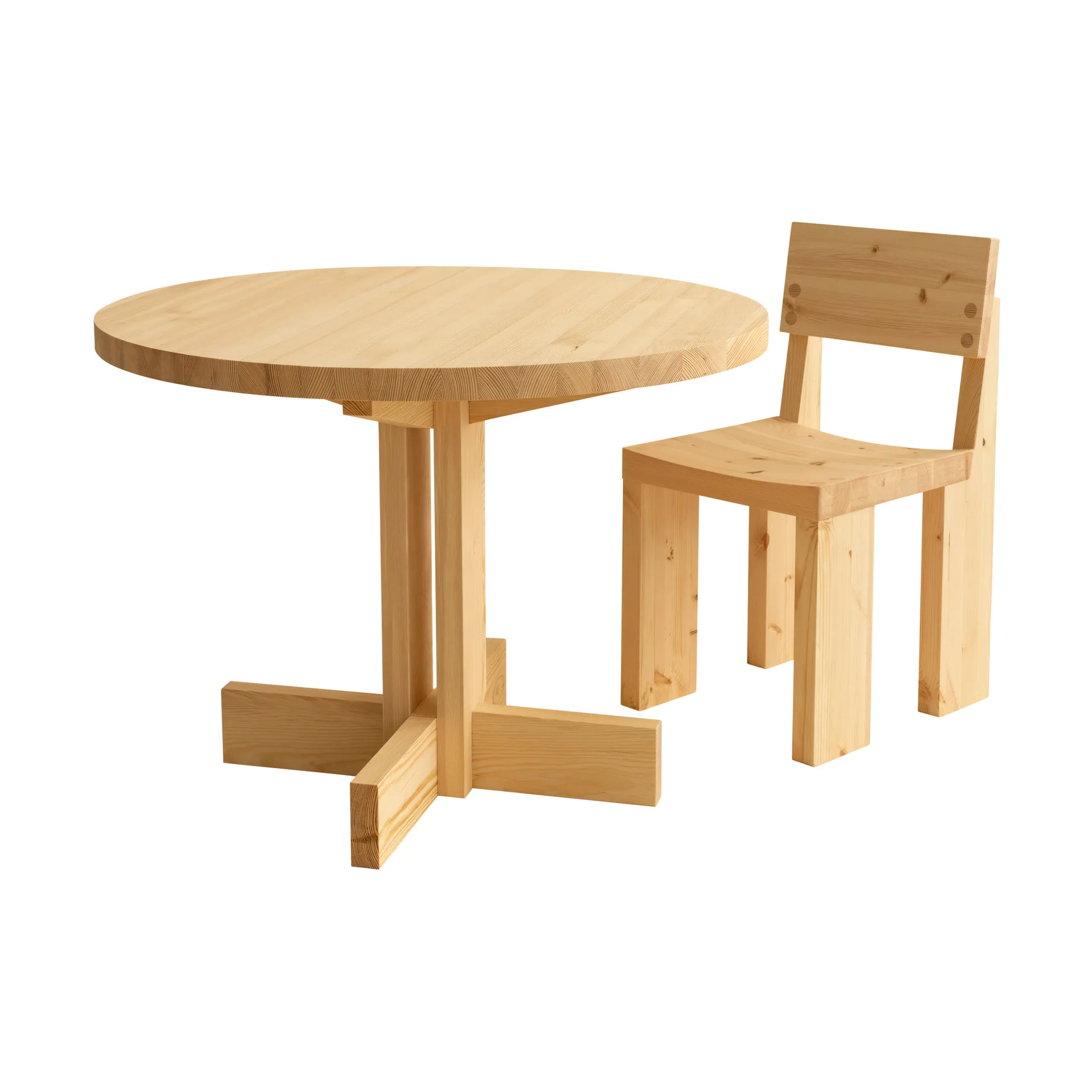 001 Dining Chair chair, Matte oil-waxed pine Vaarnii